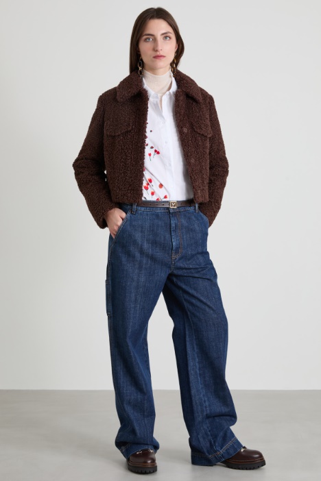 Embroidered poplin shirt Intrend
