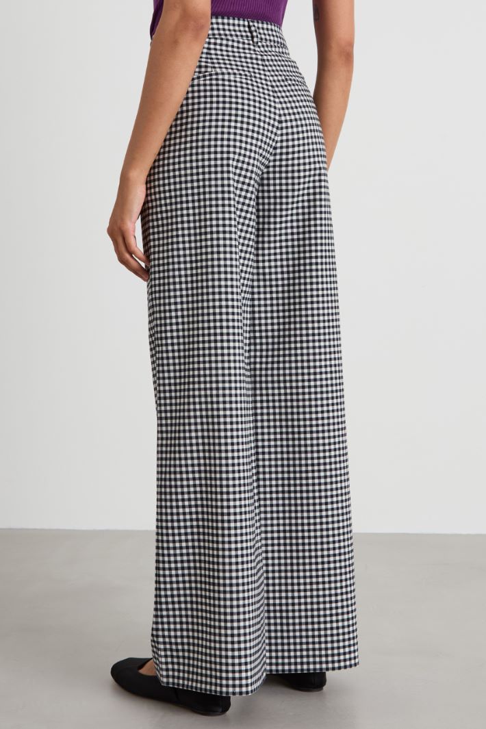 Wool canvas straight trousers Intrend - 3