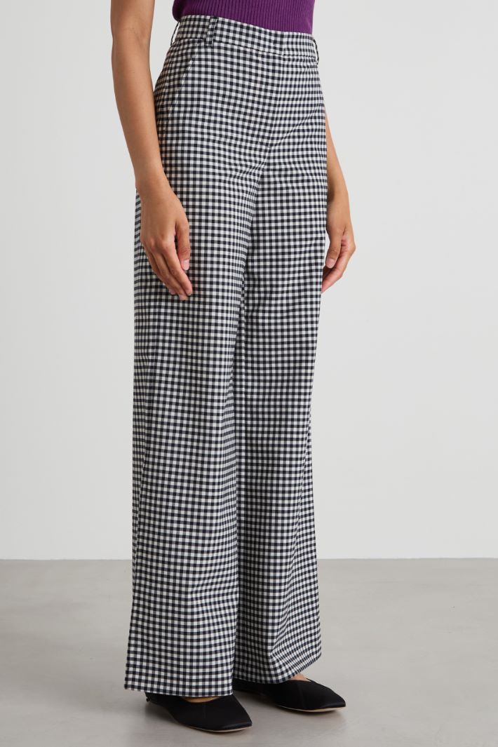 Wool canvas straight trousers Intrend - 2