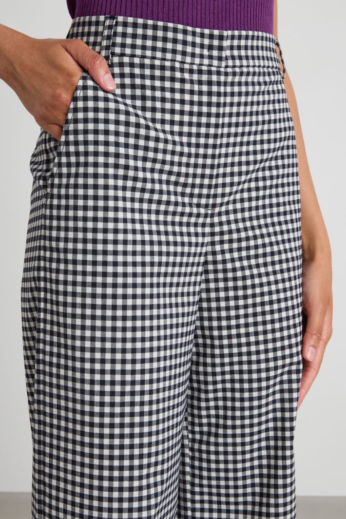Wool canvas straight trousers Intrend - 4