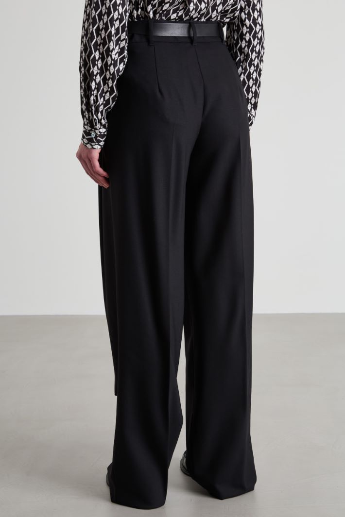 Wool twill trousers Intrend - 3