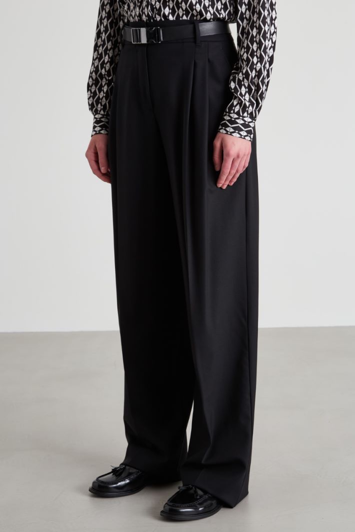 Wool twill trousers Intrend - 2