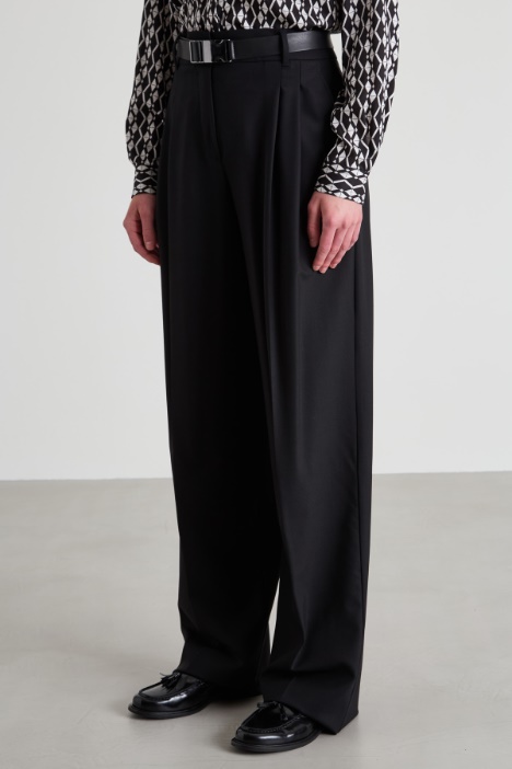 Pantalón de sarga de lana