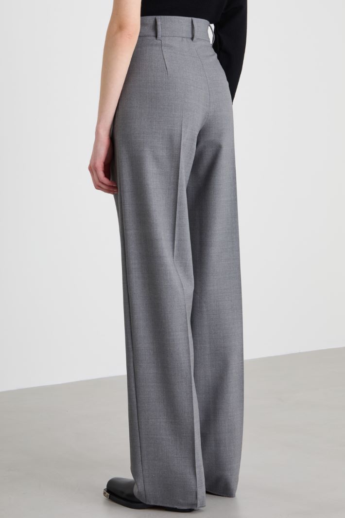 Wool twill trousers Intrend - 3