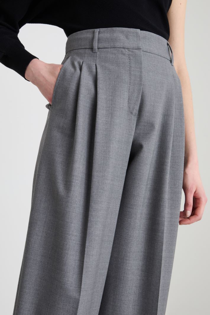 Wool twill trousers Intrend - 4