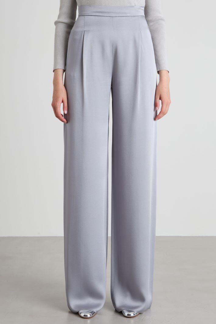 Pantaloni in enver satin lucido Intrend - 2