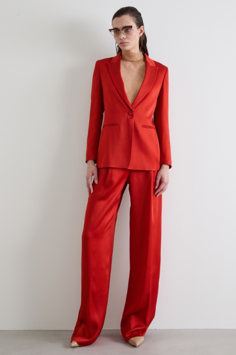 Pantaloni in enver satin lucido Intrend