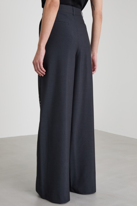 Pantaloni sartoriali con strass