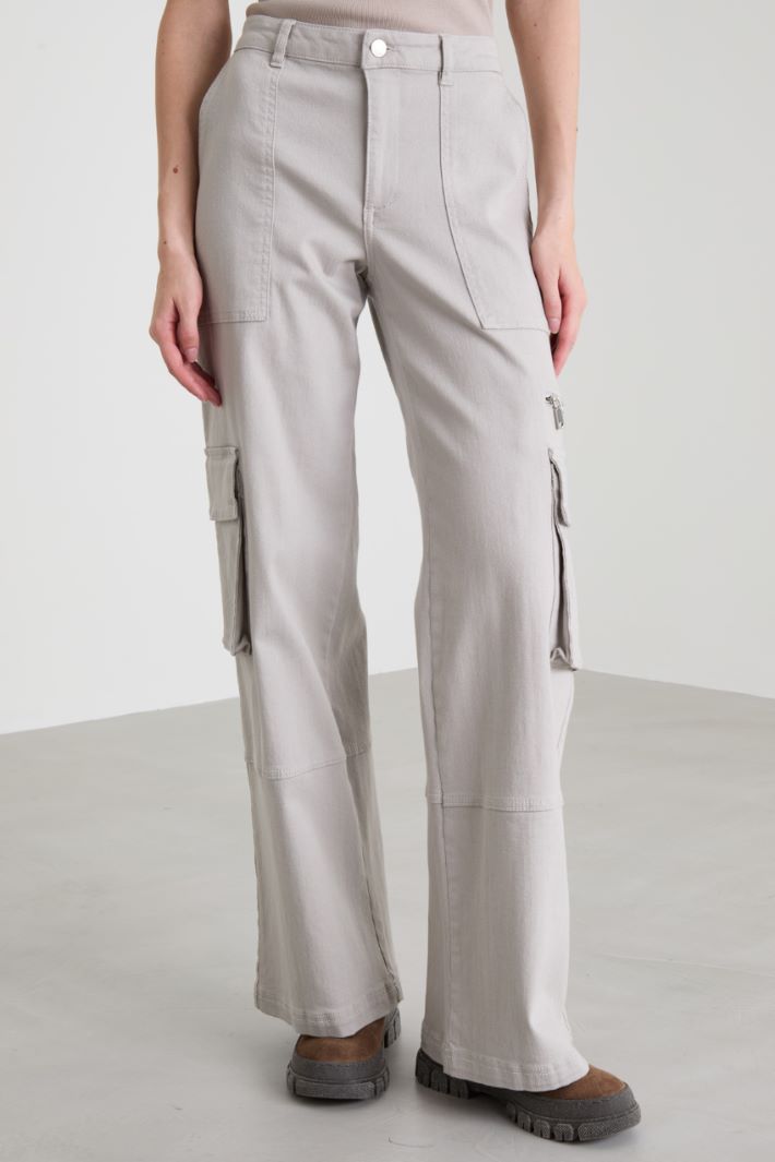 Cotton drill cargo trousers Intrend - 2