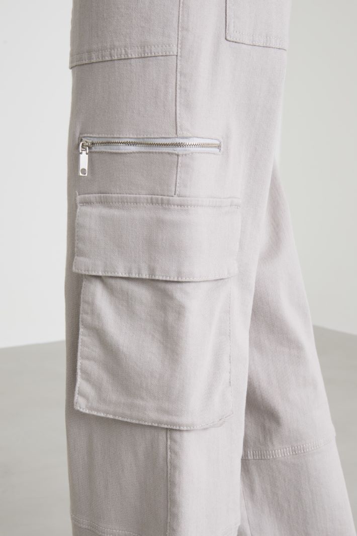 Cotton drill cargo trousers Intrend - 4