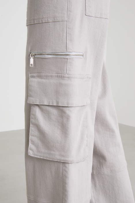 Pantaloni cargo in drill di cotone