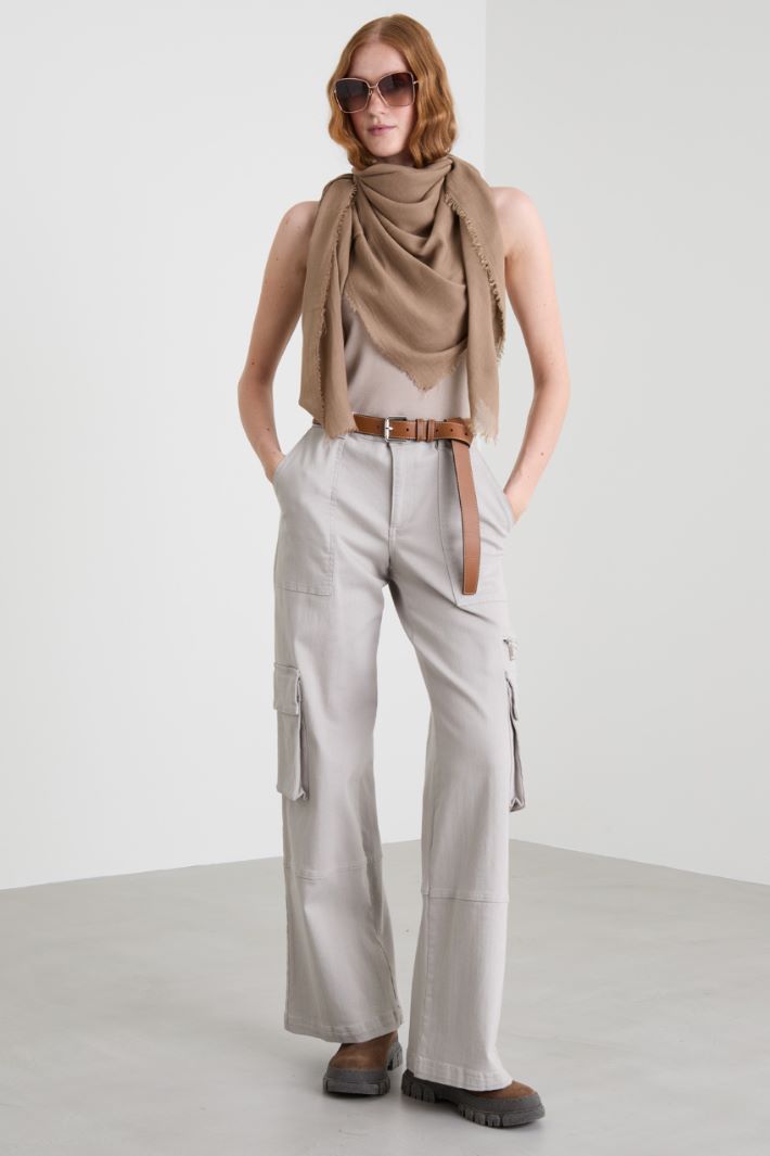 Cotton drill cargo trousers Intrend