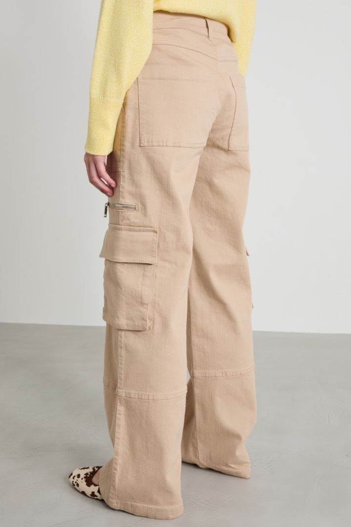 Cotton drill cargo trousers Intrend - 3