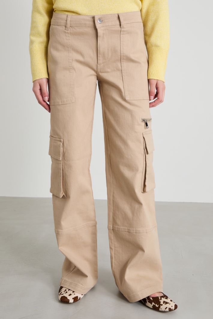 Cotton drill cargo trousers Intrend - 2