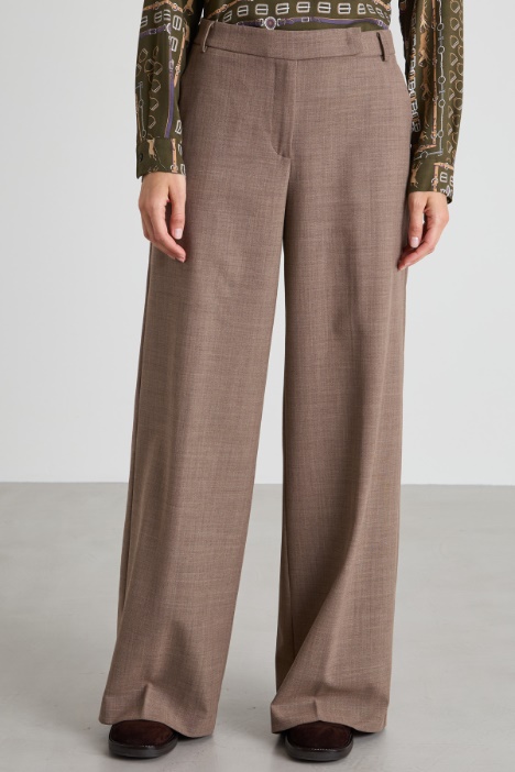 Pantalón ancho de grisalla