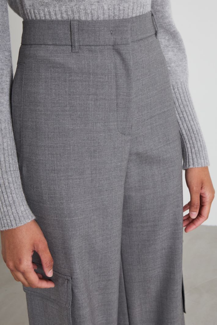 Wool cargo trousers Intrend - 4