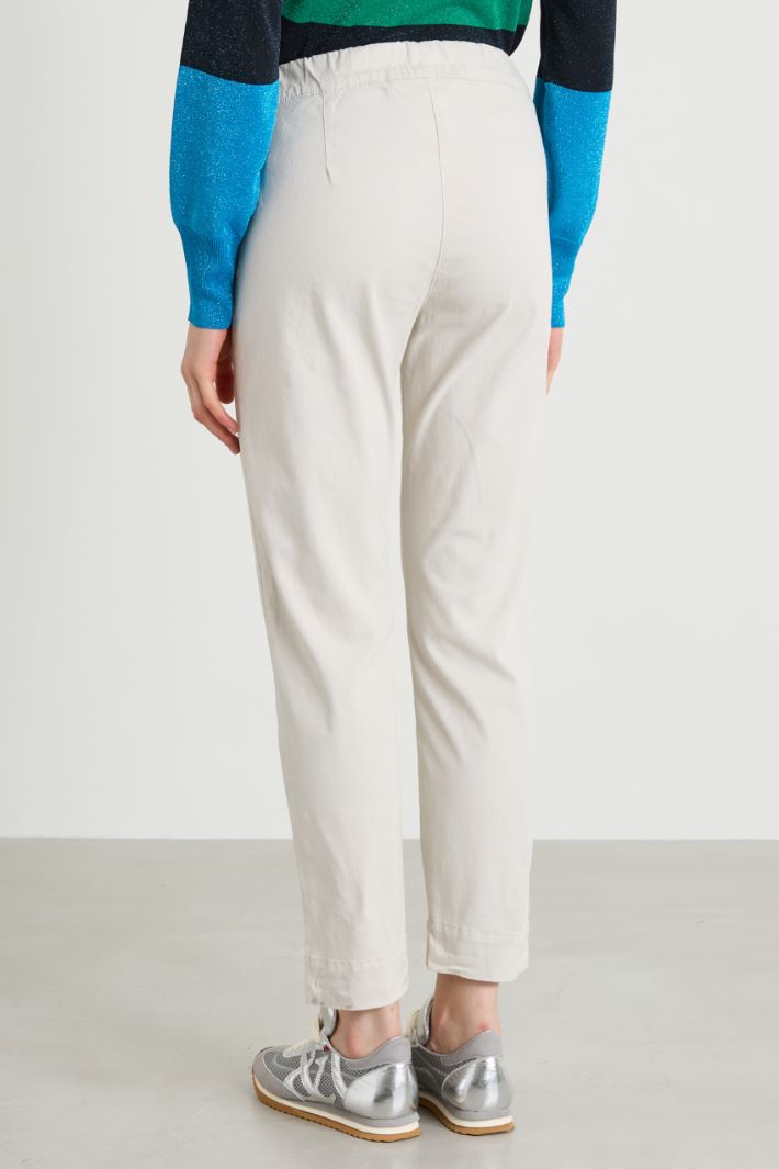 Cotton satin trousers Intrend - 3