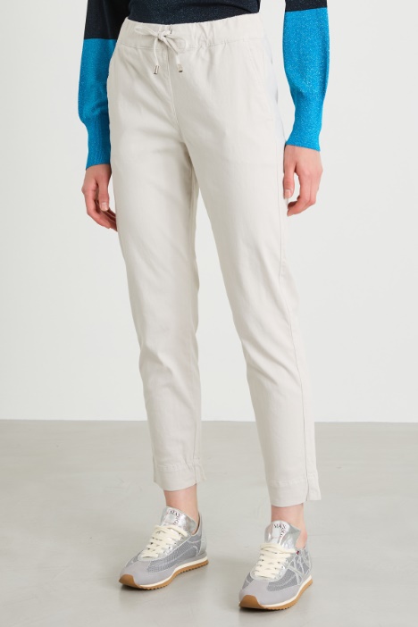 Pantalones de satén de algodón