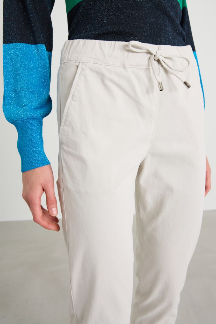 Cotton satin trousers Intrend - 4