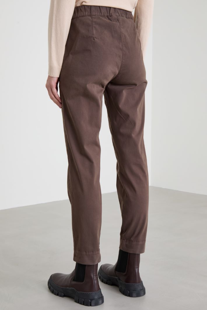 Cotton satin trousers Intrend - 3