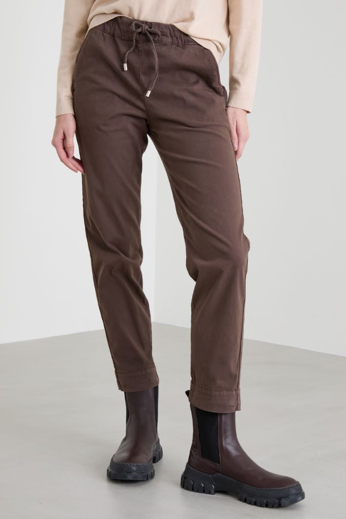 Cotton satin trousers Intrend - 2
