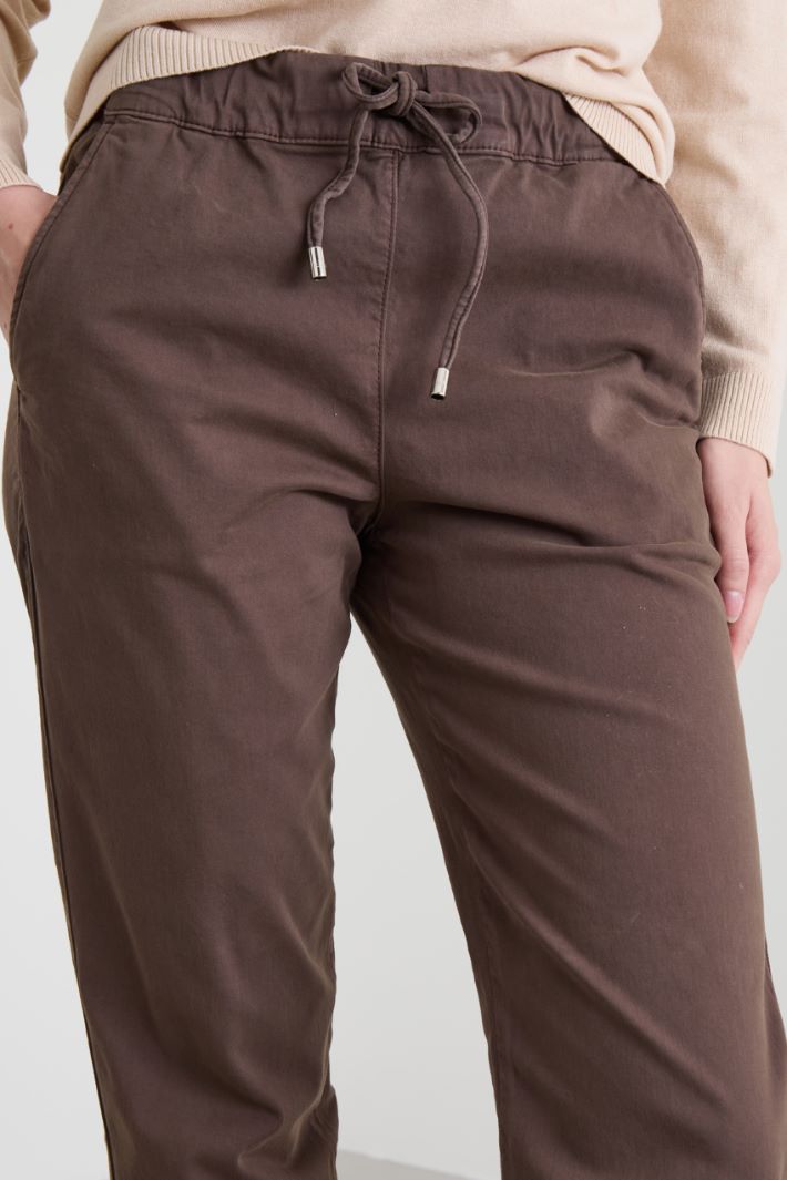 Cotton satin trousers Intrend - 4