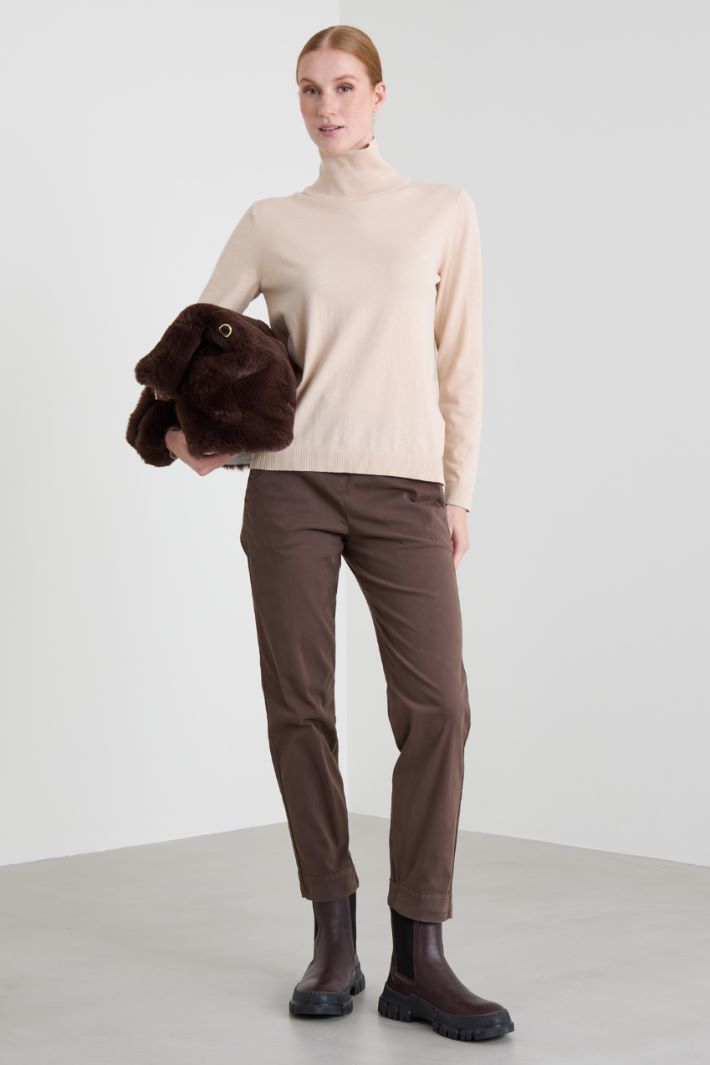 Cotton satin trousers Intrend
