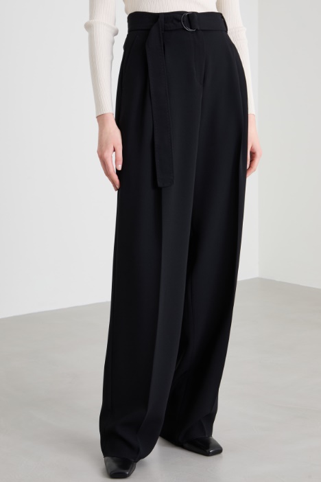 Pantaloni fluidi in cady