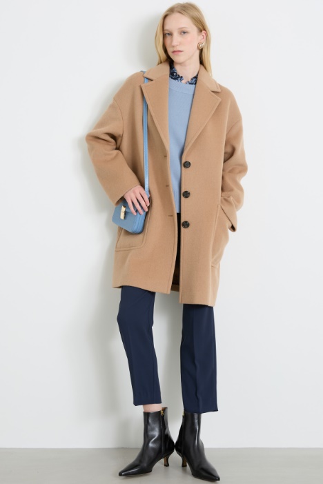 Slim-fit crepe fabric trousers Intrend