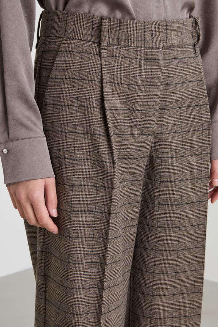 Lightweight flannel wide-leg trousers Intrend - 4