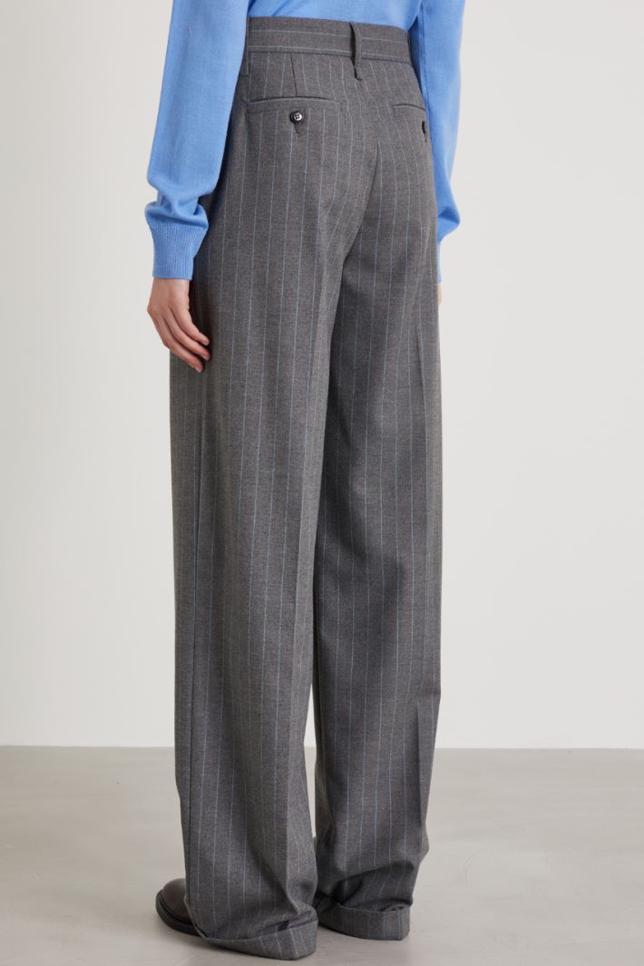 Lightweight flannel wide-leg trousers Intrend - 3