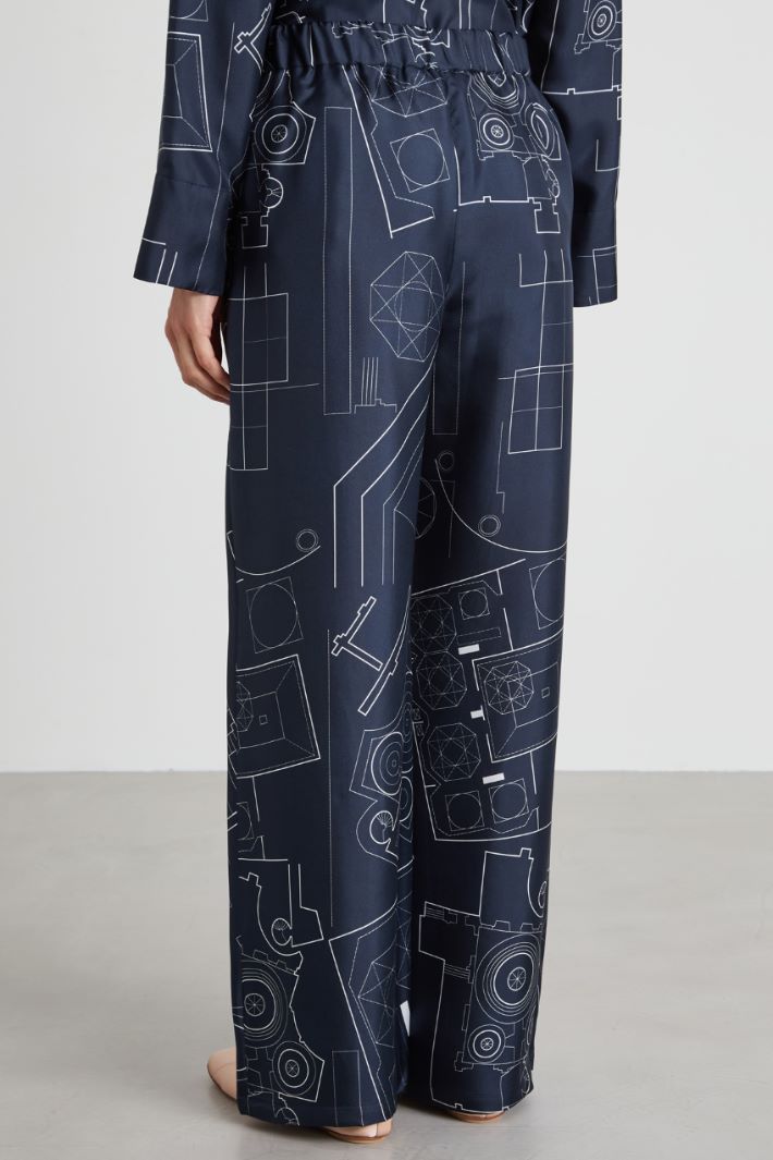 Flowing twill trousers Intrend - 3