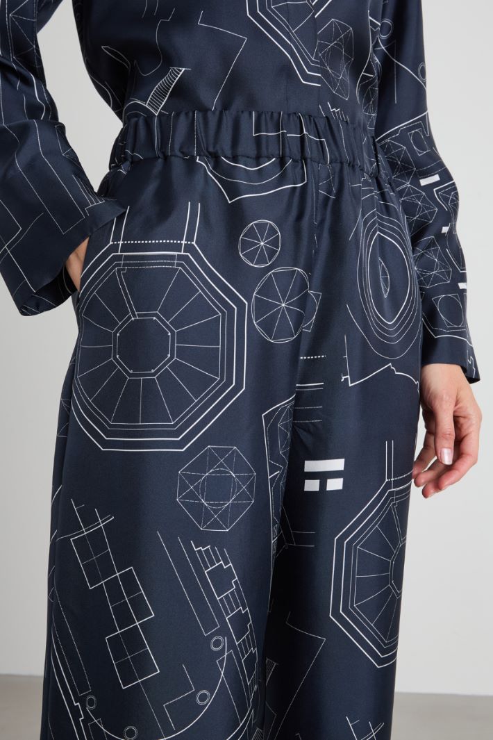 Flowing twill trousers Intrend - 4