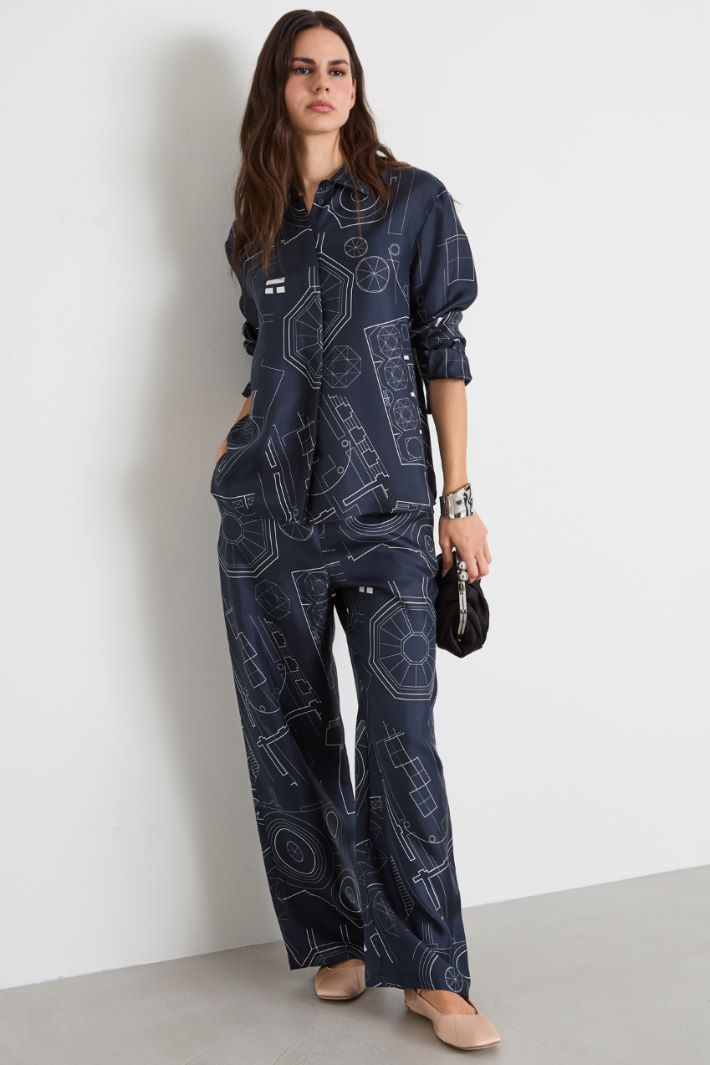 Flowing twill trousers Intrend