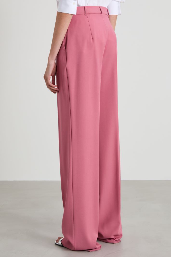 Pantaloni in crépe di lana Intrend - 3