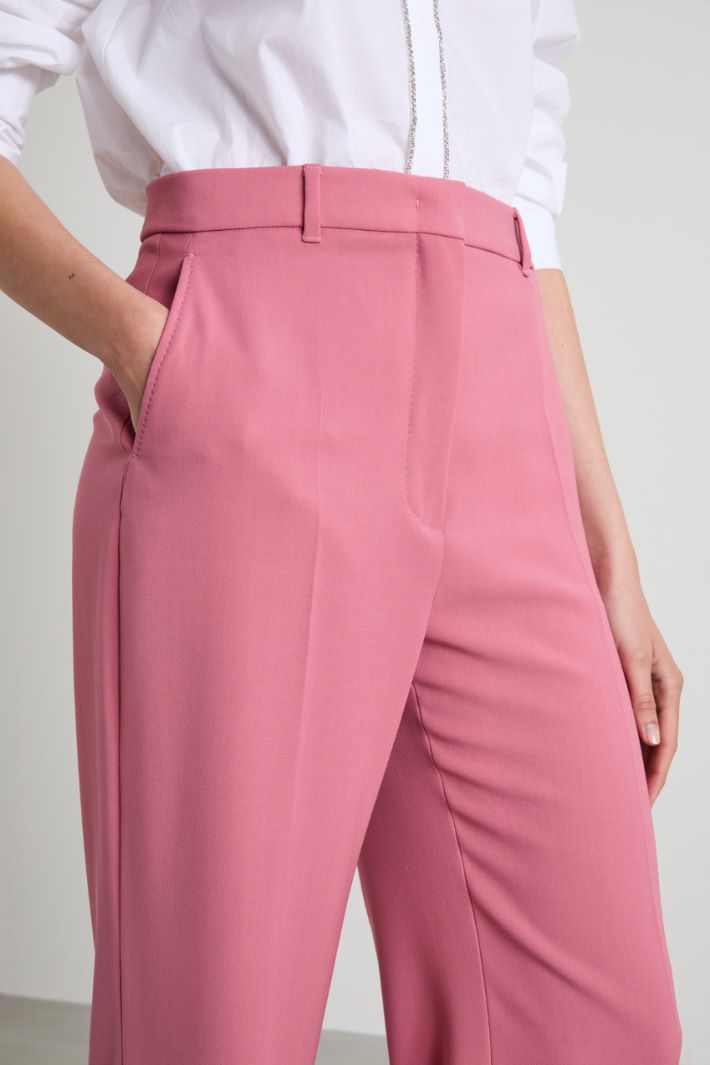 Pantaloni in crépe di lana Intrend - 4