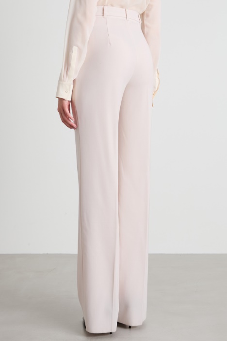 Pantaloni in crépe di lana