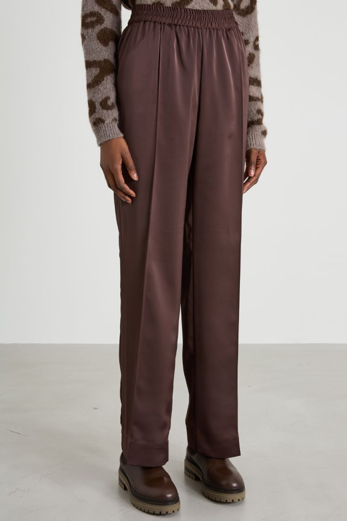 Pantaloni morbidi in raso Intrend - 2