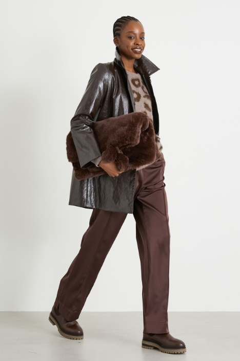 Loose satin trousers Intrend
