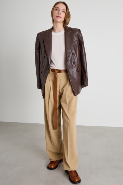 Canvas trousers with belt Intrend