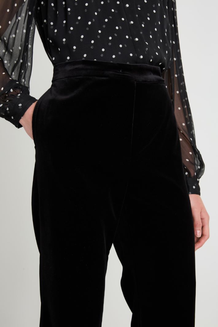 Pantalon morbidi in velluto Intrend - 4