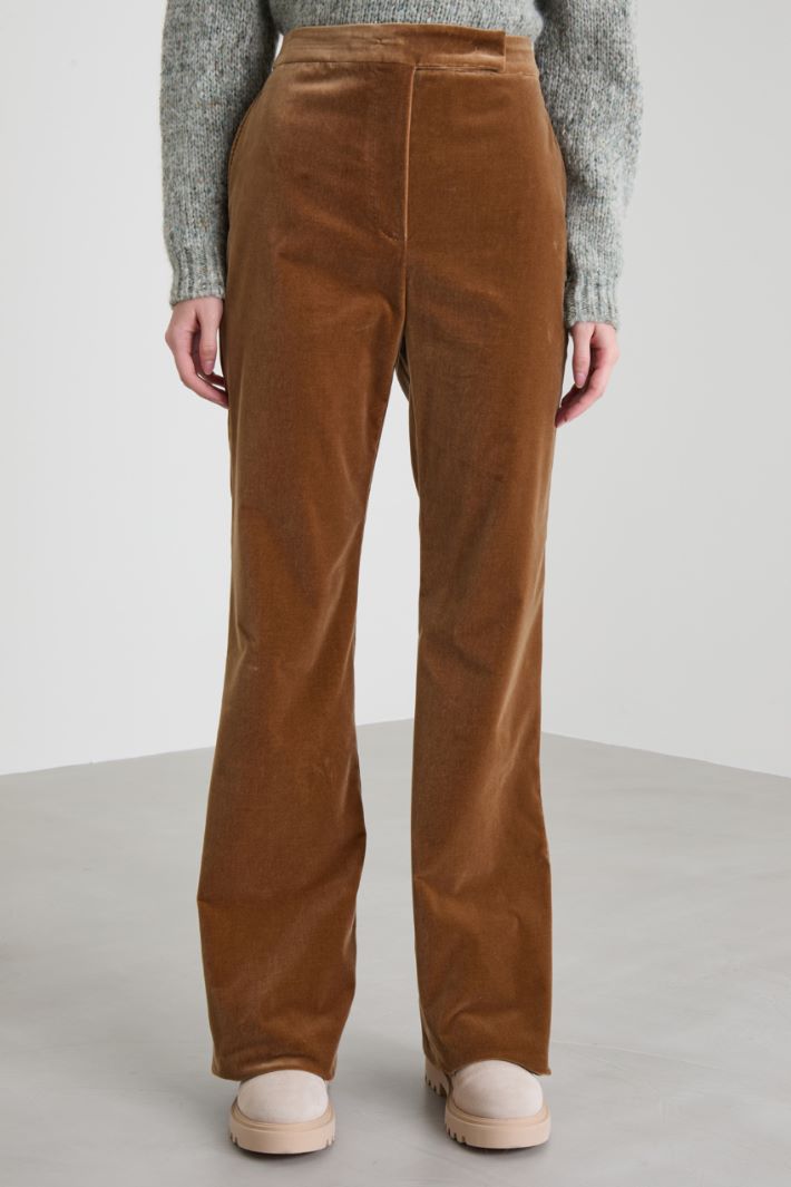 Pantalon morbidi in velluto Intrend - 2