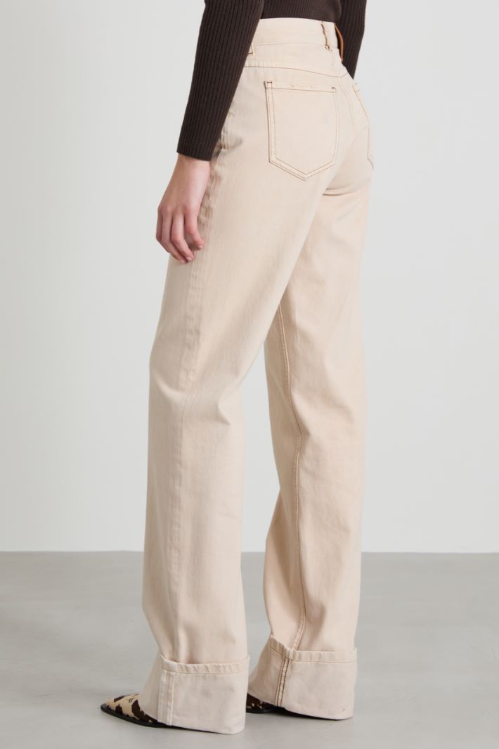 Pantaloni in drill di cotone Intrend - 3