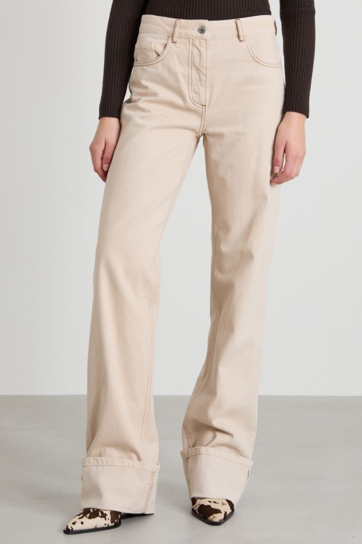 Pantaloni in drill di cotone Intrend - 2
