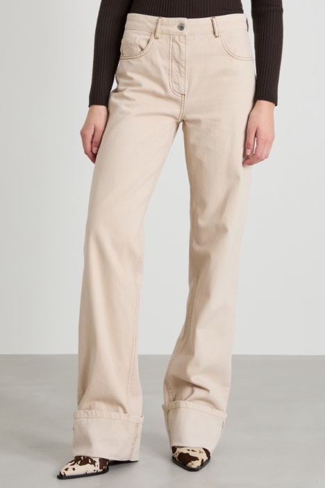 Pantaloni in drill di cotone