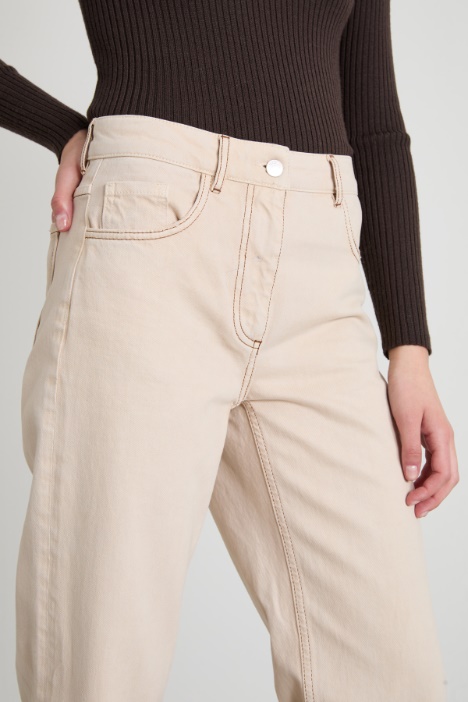 Pantaloni in drill di cotone