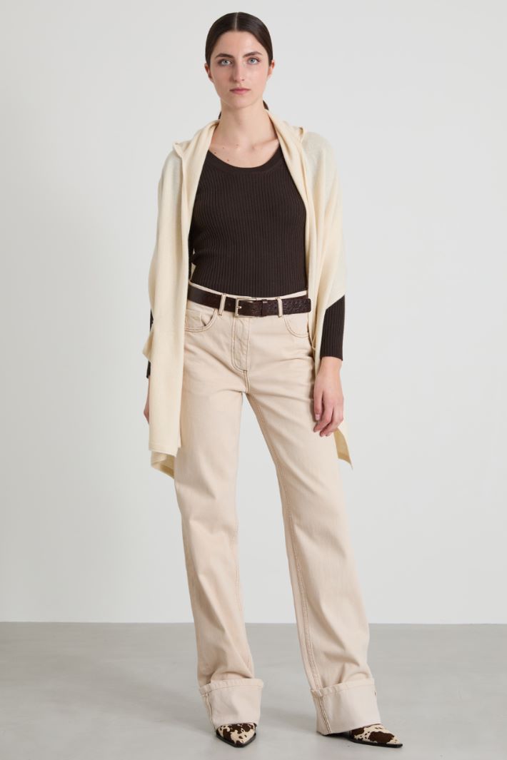 Pantaloni in drill di cotone Intrend