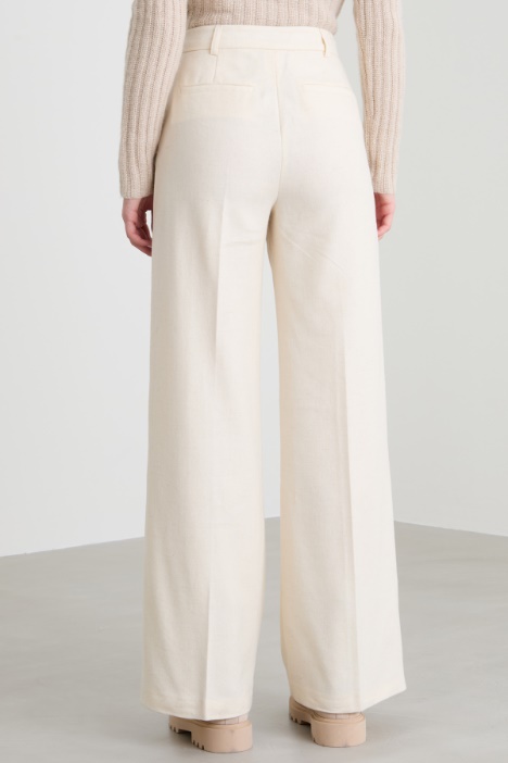 Pantalones de algodón y lana