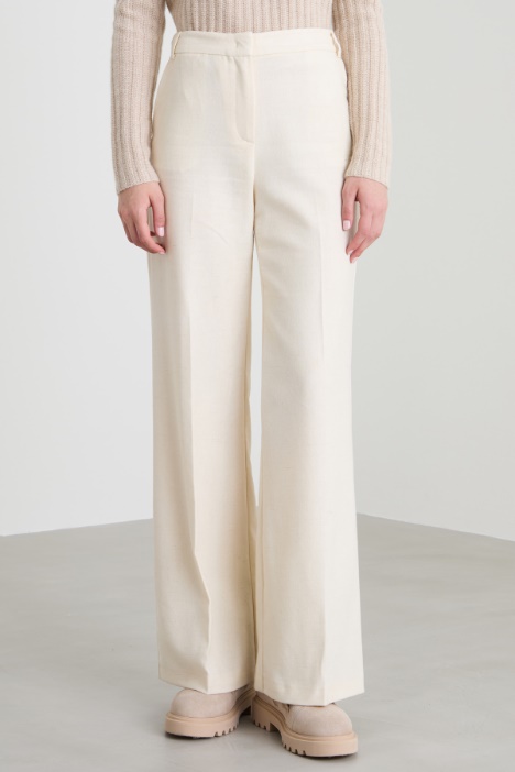 Pantalones de algodón y lana