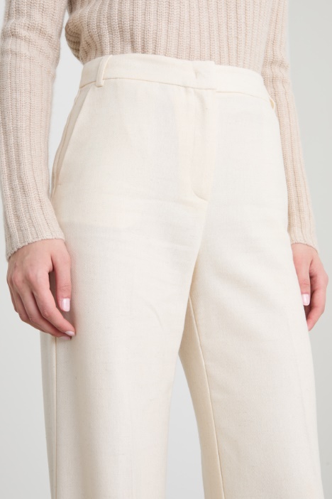 Pantalones de algodón y lana